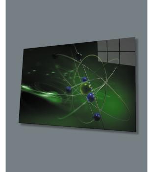Atom Science Art Design rectangular special Glass Picture!